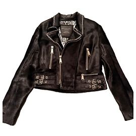 Giacca Biker in Vitello Nero Philipp Plein Couture Nero