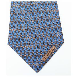 Cravate Hermès 100% Soie - Motif Phoque - Rouge - Occasion