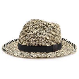 Cappello Fedora in Carta Vivienne Westwood Nero Beige
