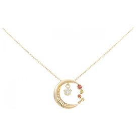 Autre Marque Collier en diamant saphir Au750 Doré