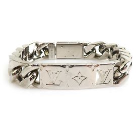 Bracciale in metallo argento per uomo Louis Vuitton Argento