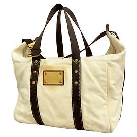 Louis Vuitton Antigua Cabas GM Tote Bag Beige