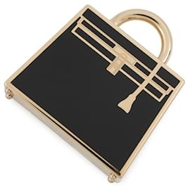 Charm Laque Noir Curiosité Kelly d'Hermès Noir Doré
