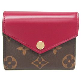 Louis Vuitton Monogram Zoe Wallet Brown Fuschia