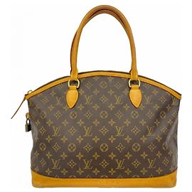 Louis Vuitton Monogram Lockit Horizontal Tote Bag Brown