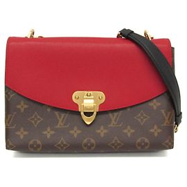 Borsa a Spalla Saint Placide Monogram Louis Vuitton Marrone Rosso