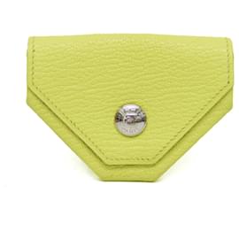 Porte-monnaie en cuir chèvre jaune LE 24 d'Hermès Jaune