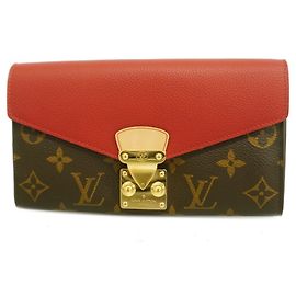 Portefeuille Long Pallas Monogram Louis Vuitton Marron