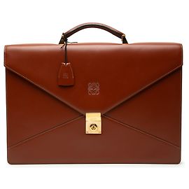 Borsa da lavoro in pelle marrone LOEWE Marrone