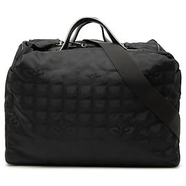 Borsa da viaggio in nylon della nuova linea di viaggio Chanel nera Nero