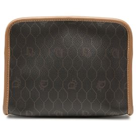 Dior schwarze beschichtete Canvas-Tasche mit Wabenmuster Schwarz