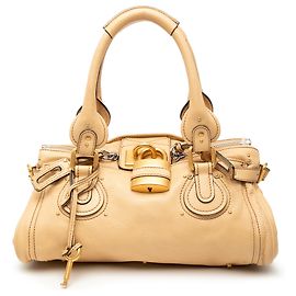 Chloé Paddington Handtasche aus braunem Leder Braun Beige