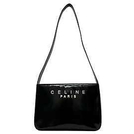 Céline Borsa a spalla in pelle nera Celine Nero