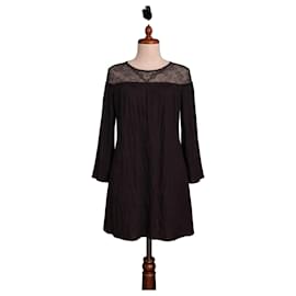 Schwarzes Spitzenkleid Sandro Schwarz