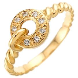 Anillo de diamante Christian Dior en oro amarillo de 18 quilates Dorado