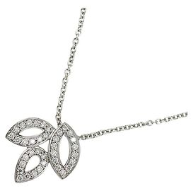 Harry Winston Mini-Diamant-Halskette Lily Cluster Silber