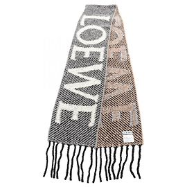 Xale de lã e alpaca Loewe Marrom Multicor