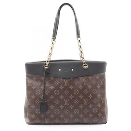 Bolsa Tote Pallas da Louis Vuitton Marrom Preto