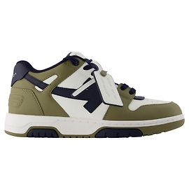Baskets Out Of Office - OFF WHITE - Cuir - Kaki Vert Kaki