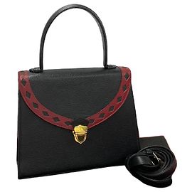 Borsa 2way in pelle con cutout Yves Saint Laurent Nero Rosso