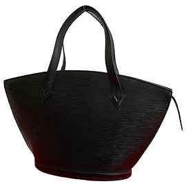 Louis Vuitton Saint Jacques Epi Leather Handbag Black