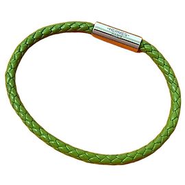 Pulseira de couro Goliath Hermès Verde