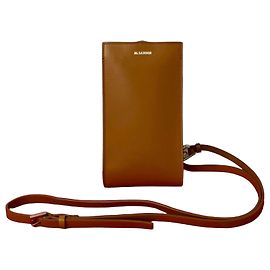 Bolsa de ombro de couro Jil Sander Marrom