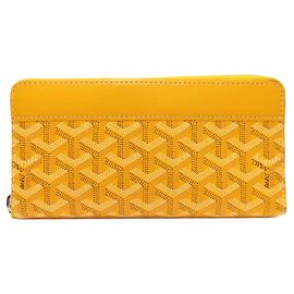 Goyard Matignon Zip GM Long Wallet Yellow