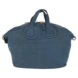 Bolsa de couro Givenchy Nightingale média Azul