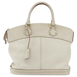 Louis Vuitton Suhali Lockit Handbag Leather PM White