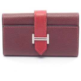 Hermès Hermes Bearn Key Case in Bordeaux Red Dark red