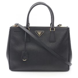 Prada Saffiano Lux Galleria Large Tote Bag Black