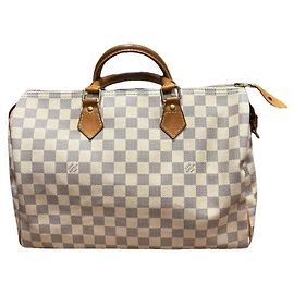 Louis Vuitton Speedy 35 Damier Azur Canvas Handtasche Damier ebene