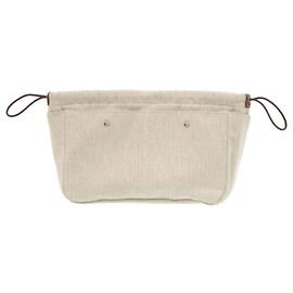 Hermès Fourby 25 Handtasche-in-der-Handtasche Braun Beige