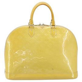 Borsa Alma Louis Vuitton Monogram Vernis GM Giallo