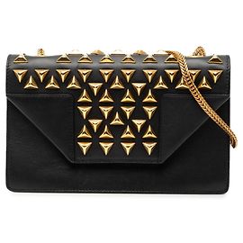 Bolsa de ombro cruzada com corrente Betty com studs da Saint Laurent Preto