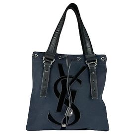 Sac à main en velours noir Yves Saint Laurent Noir