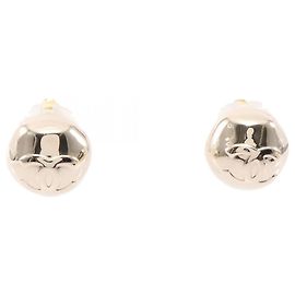 Chanel Coco Mark Gold Plated Stud Earrings Golden
