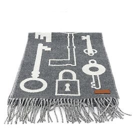 Sciarpa in cashmere grigia Hermès Marrone