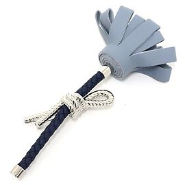 Broche Fleur Swift em Linho Hermès Azul Azul marinho