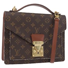 LOUIS VUITTON Borsa a Spalla Monceau 26 Monogram M51187 LV Auth BA10820 Monogramma