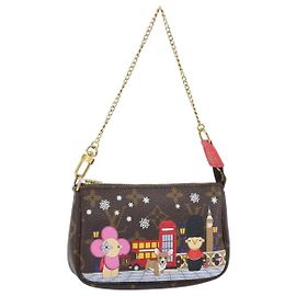 LOUIS VUITTON Monogram Vivienne Mini Pochette Accesorios M80863 LV Auth 169893M Monograma
