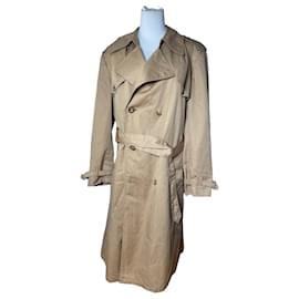 Vintage Dior Baumwoll-Trenchcoat Beige L/XL Kamel