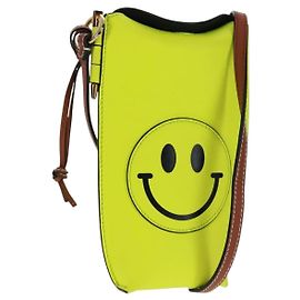 LOEWE Borsa a Spalla in Pelle Gate Pocket Smiley Giallo Oro Auth 166364M D'oro Giallo