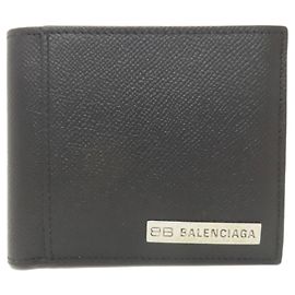 Portafoglio bifold in pelle Balenciaga Nero