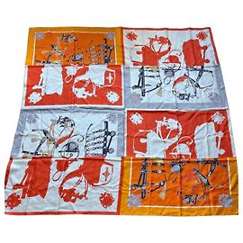 Hermès Cinto de Cour em Patch Gigante Laranja