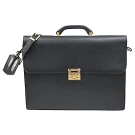 Salvatore Ferragamo Revival Leather Noir