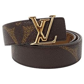 Louis Vuitton Women's Monogram Reverse Canvas Belt Brown
