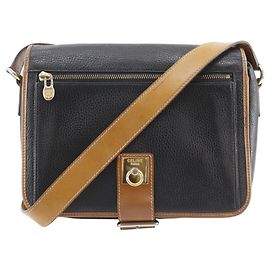 Céline Celine Old Vintage Shoulder Bag Black