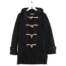 Ralph Lauren Schwarzer Wollmantel Schwarz